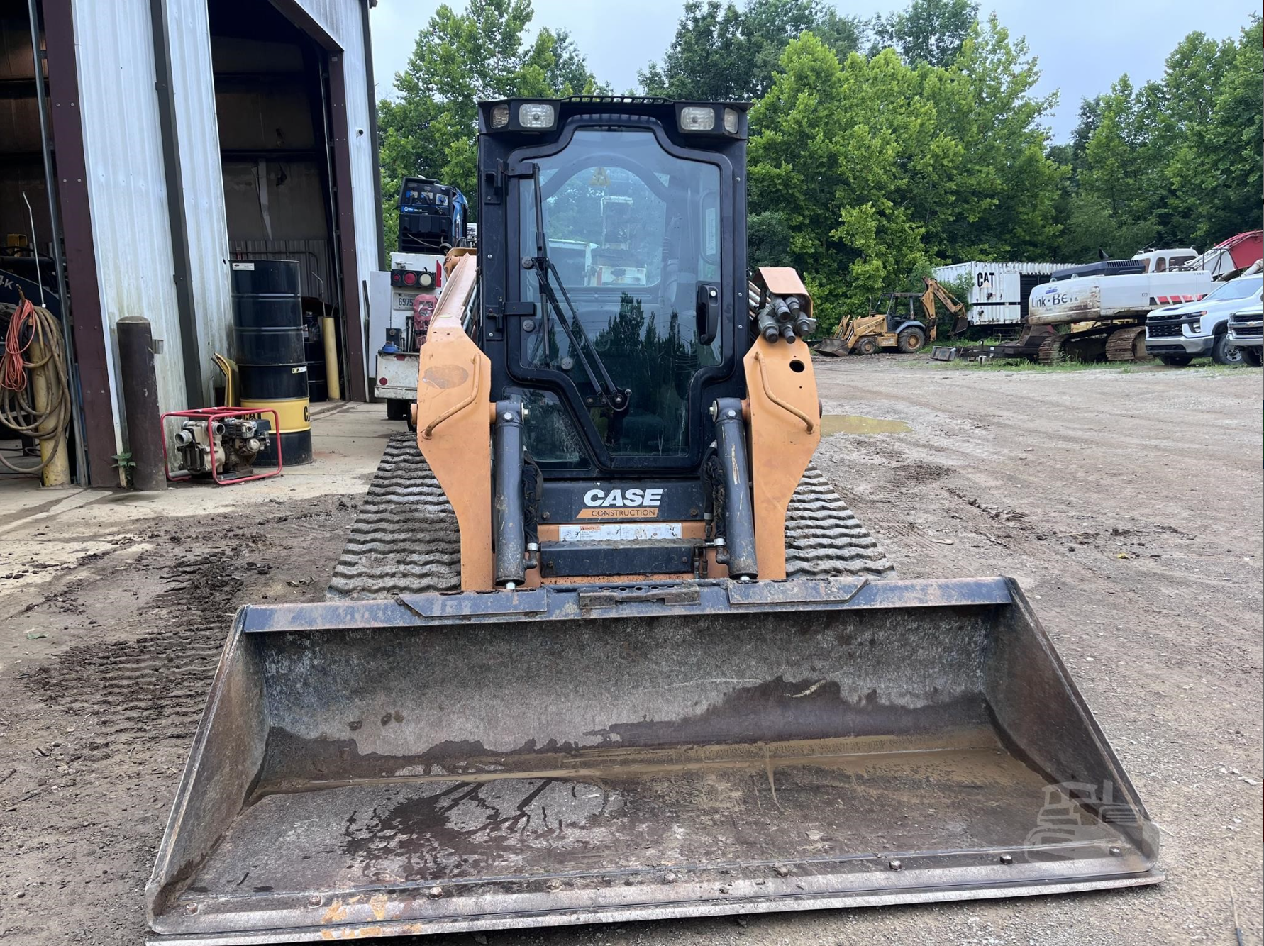 Front view of compact skid steer